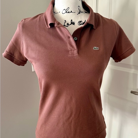 LACOSTE | Polo Shirt Women's Top Brown 40 (Small) - Picture 2 of 7